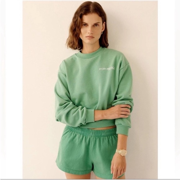 Sporty & Rich Kelly logo-print jumper‎ - Picture 1 of 7